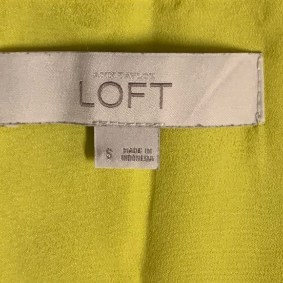 Loft Yellow & White Tank Top Blouse - Picture 2 of 2
